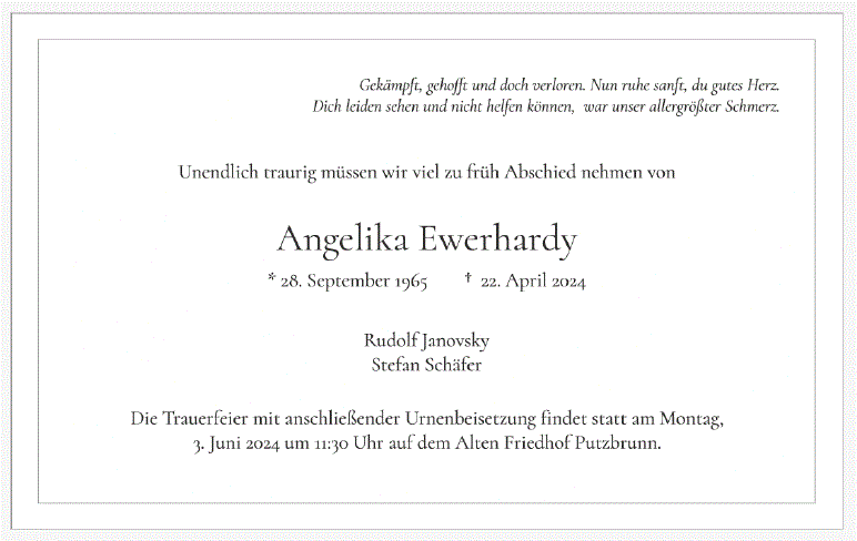 Beisetzung Erwerhardy